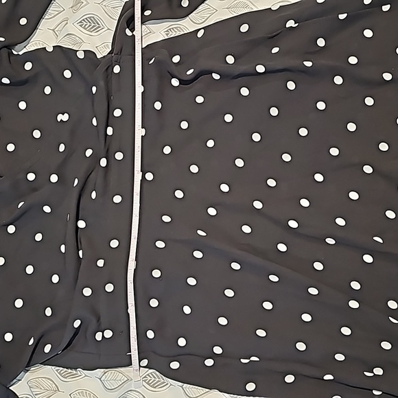 White House Black Market Polka Dot wrap dress with inner slip. Tie closure. - Picture 8 of 13